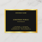 金ゴールドエレガントラグジュアリパーソナライズされたーテンプレートモダン 名刺 (裏面)