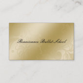 金ゴールドエレガントラビッシュ・バレリーナ・ビジネス・カード 名刺 (裏面)
