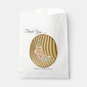 金ゴールドエレガントリップル効果とバラ葉の フェイバーバッグ (正面)