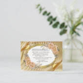 金ゴールドエレガントリップル効果と葉バラと鳥 エンクロージャーカード (スタンド正面)