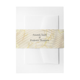 金ゴールドエレガントリップル効果と葉バラと鳥 招待状ベリーバンド