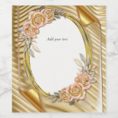 金ゴールドエレガントリップル効果 ワインラベル (シングルラベル)