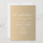 金ゴールドエレガントリハーサル 招待状 (正面)