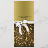 金ゴールドエレガントリボンとフェスティバルスパークル結婚ズ メニュー (裏面)