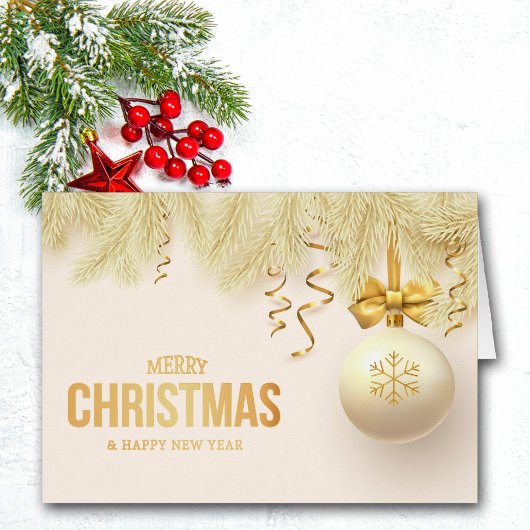 金ゴールドエレガントリボンスノーフレークバルブファミリーホリデー