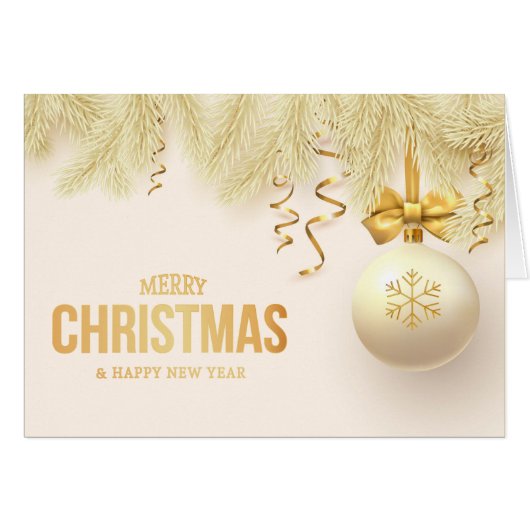 金ゴールドエレガントリボンスノーフレークバルブファミリーホリデー (正面横)