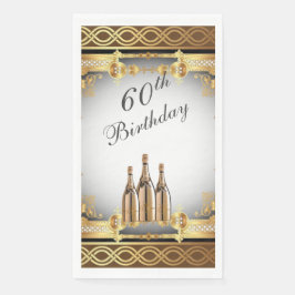 金ゴールドエレガントリム60th誕生日パーティー