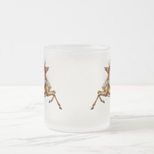 金ゴールドエレガントリーストナディアモースメリークリスマス フロストグラスマグカップ (中央)