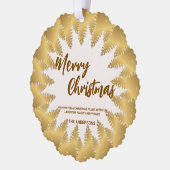 金ゴールドエレガントリースパインの木メリークリスマスのために オーナメントカード (左)