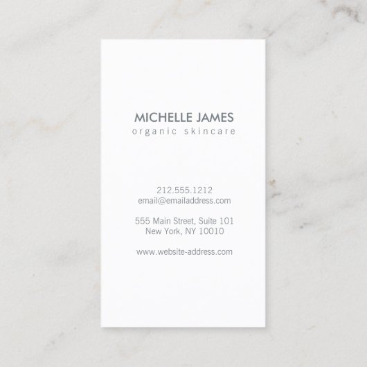 金ゴールドエレガントリーフの石板II名刺のロゴ 名刺 (裏面)