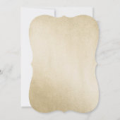 金ゴールドエレガントリーフボーイまたはガールバプテスマ《キリスト教》洗礼式や命名式 招待状 (裏面)