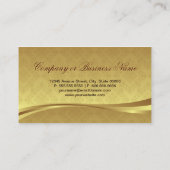 金ゴールドエレガントリーフルックウィズラグジュアリーダマスク 名刺 (裏面)