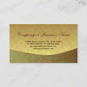 金ゴールドエレガントリーフルックウィズラグジュアリーダマスク 名刺 (裏面)