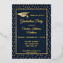 金ゴールドエレガントレインドロップネイビーブルー卒業党