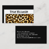 金ゴールドエレガントレオパードプロフェッショナル名刺 名刺 (正面/裏面)