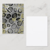 金ゴールドエレガントレオパード印刷表示カード 名刺 (正面/裏面)