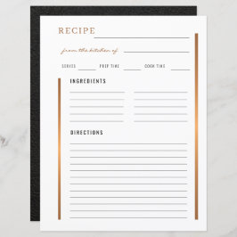 金ゴールドエレガントレシピの台所から空白の