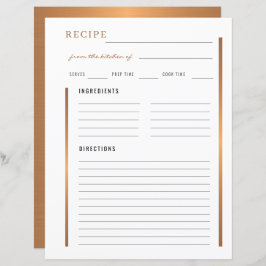 金ゴールドエレガントレシピの台所から空白の