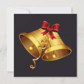 金ゴールドエレガントレッドクリスマスパーティの招待状 招待状 (裏面)