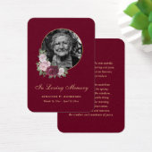 金ゴールドエレガントレッドピンクフローラ記念カード (デスク)