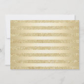 金ゴールドエレガントレッドローゼス写真50誕生日 招待状 (裏面)