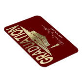 金ゴールドエレガントレッド卒業日を保存 マグネット (右側)