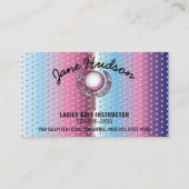 金ゴールドエレガントレディースゴルフデザイン 名刺 (裏面)