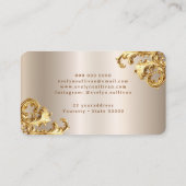 金ゴールドエレガントロココオーナメント名刺 名刺 (裏面)