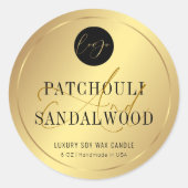 金ゴールドエレガントロゴ包装製品ラベル ラウンドシール (正面)