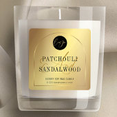 金ゴールドエレガントロゴ製品包装キャンドルラベル スクエアシール