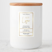 金ゴールドエレガントロゴ8～16 OZコスメティックボトルラベル フードラベル (正面)