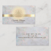 金ゴールドエレガントロータスオパルヨガインストラクター 名刺 (正面/裏面)