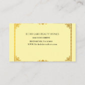 金ゴールドエレガントロータスビジネスカード前面 名刺 (裏面)