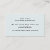 金ゴールドエレガントロータスフラワーデザイナーブラック 名刺 (裏面)