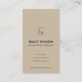 金ゴールドエレガントロータスフローラロゴショッピングありがとう 名刺 (裏面)