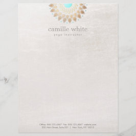 金ゴールドエレガントロータスマンダラ自然医学 レターヘッド