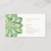 金ゴールドエレガントロータスヨガインストラクターマンダラ事業 名刺 (裏面)