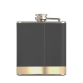 金ゴールドエレガントロータス、ヨガ フラスク (裏面)