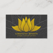 金ゴールドエレガントロータロゴブラックエレガントフローラヨガ 名刺 (正面)
