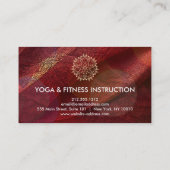 金ゴールドエレガントロータロゴヨガ瞑想ウェルネス 名刺 (裏面)