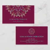 金ゴールドエレガントロータロゴヨガ瞑想ウェルネス 名刺 (正面/裏面)