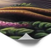 金ゴールドエレガントロードクリシュナアート ポスター (角)