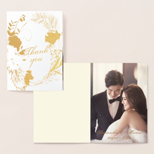 金ゴールドエレガントワインブルゴーニュバラリース写真実在 箔カード (ディスプレー)