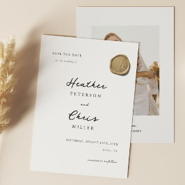 金ゴールドエレガントワックスシユニークール日付の保存 セーブザデート