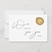 金ゴールドエレガントワックススタンプ企業のディナーRSVPカード 出欠カード (正面)