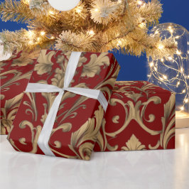 金ゴールドエレガントヴィンテージの低下 ラッピングペーパー