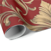 金ゴールドエレガントヴィンテージの低下 ラッピングペーパー (ロールコーナー)