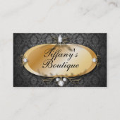 金ゴールドエレガントヴィンテージダマスクファッション名刺 名刺 (正面)