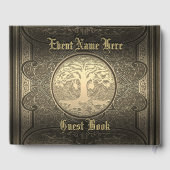 金ゴールドエレガントヴィンテージルックゲストブック ゲストブック (裏面)