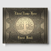 金ゴールドエレガントヴィンテージルックゲストブック ゲストブック (正面)